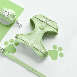 Cocopup Adjustable Neck Harnesses | Nakd D-Ring Harnesses-NAKD Adjustable Neck Harness - Matcha