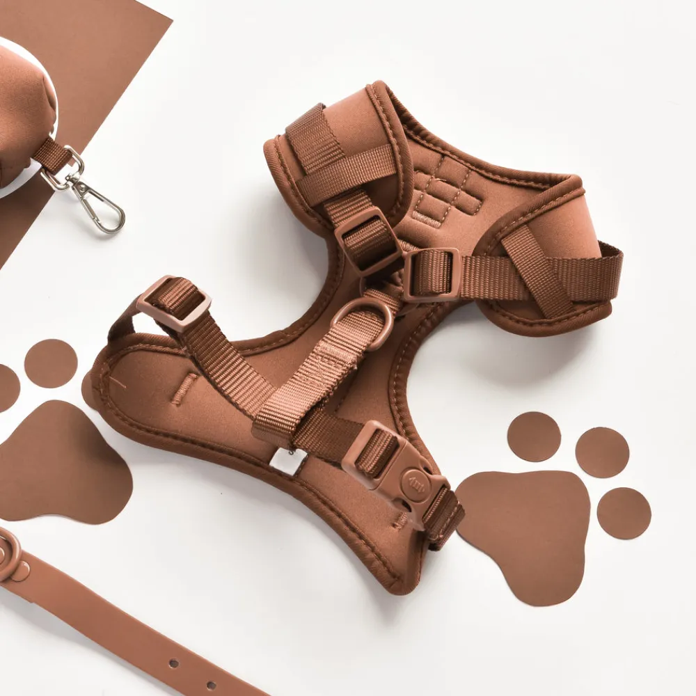 Cocopup Adjustable Neck Harnesses | Nakd D-Ring Harnesses-NAKD Adjustable Neck Harness - Brownie