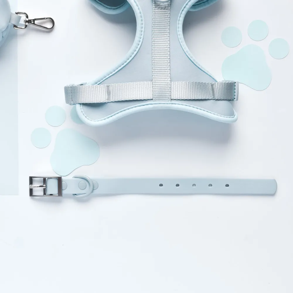 Cocopup Nakd D-Ring Harnesses | Nakd D-Ring Harness Bundles-NAKD Adjustable Neck Harness, Lead, Collar and Poop Bag Holder Bundle - Bubblegum