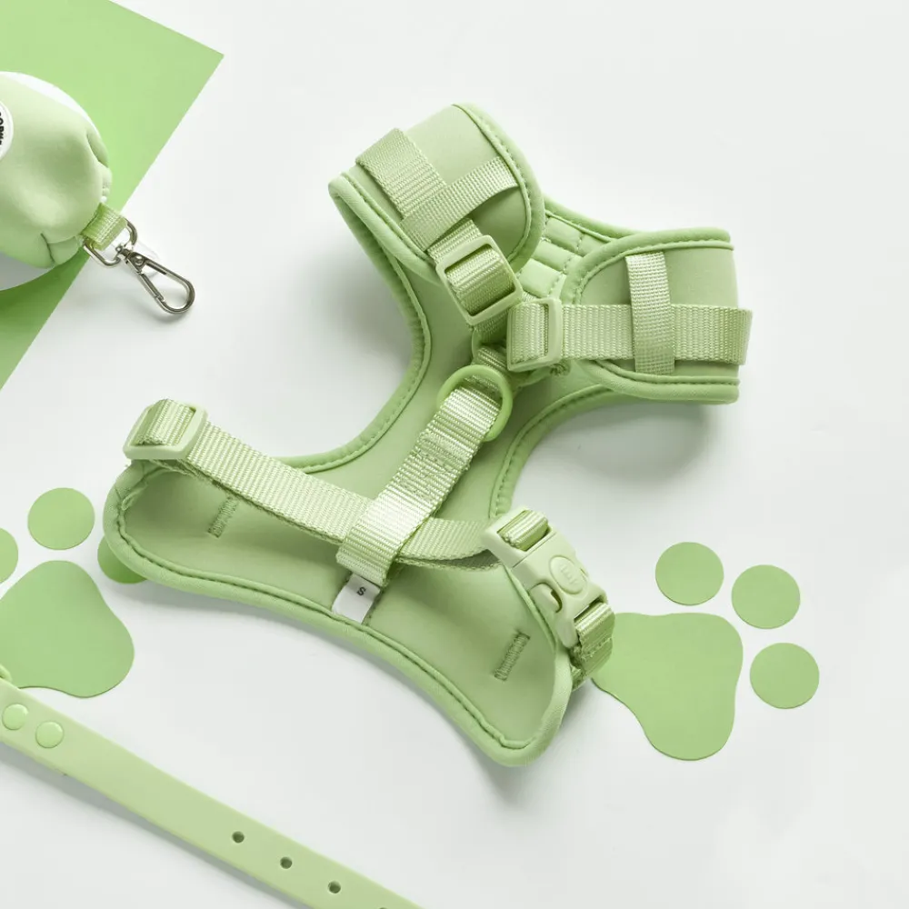 Cocopup Adjustable Neck Harnesses | Nakd D-Ring Harnesses-NAKD Adjustable Neck Harness - Matcha