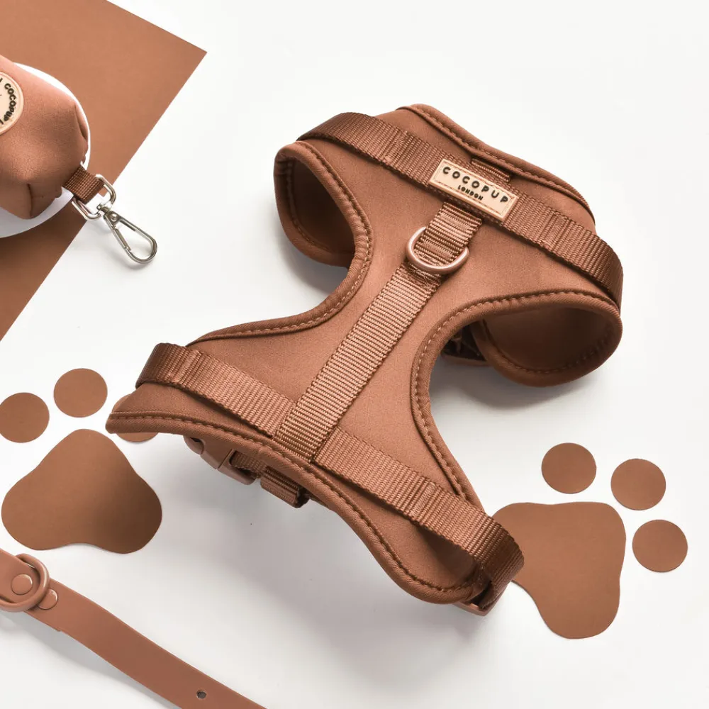Cocopup Adjustable Neck Harnesses | Nakd D-Ring Harnesses-NAKD Adjustable Neck Harness - Brownie