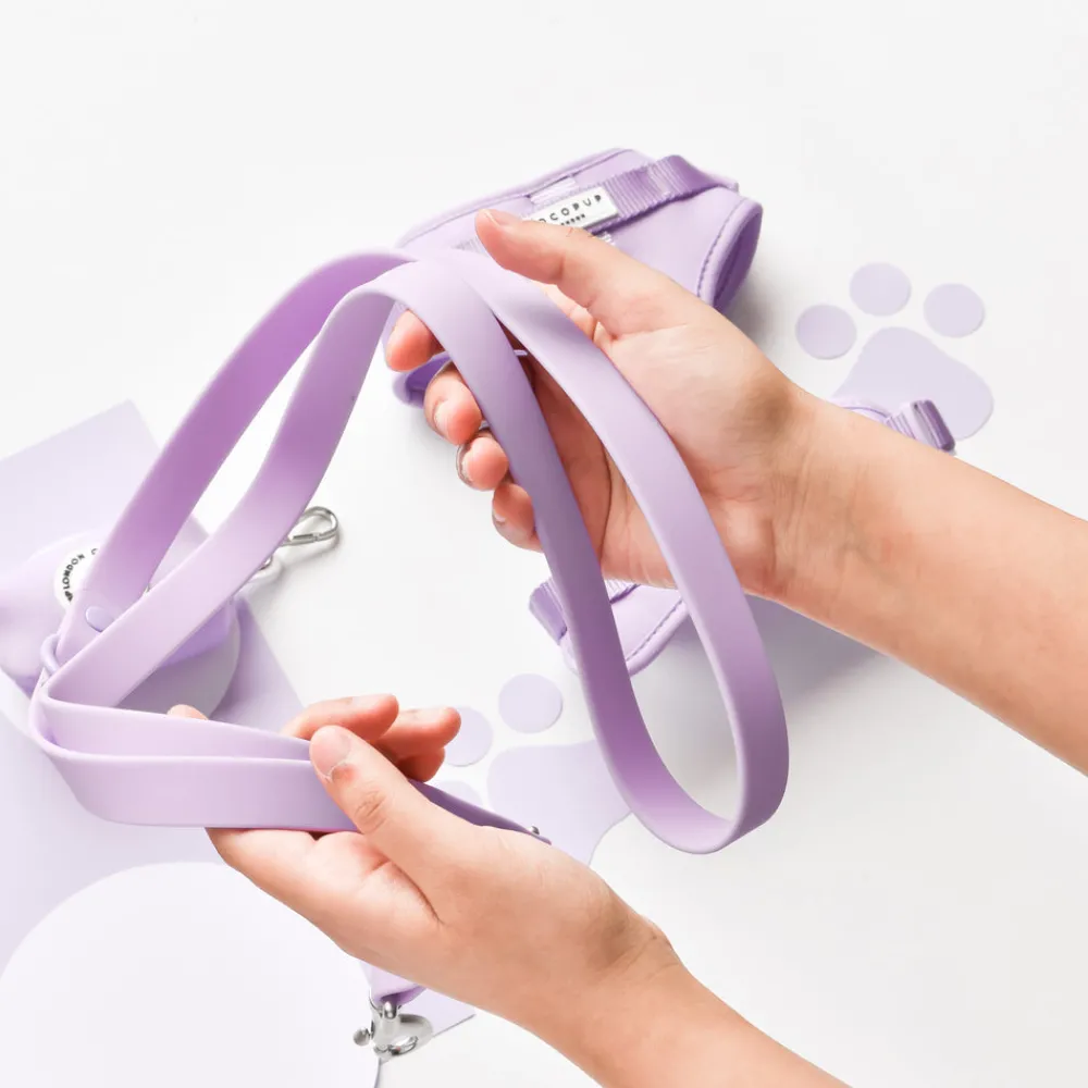 Cocopup Nakd D-Ring Harnesses | Nakd D-Ring Harness Bundles-NAKD Adjustable Neck Harness, Lead, Collar & Poop Bag Holder Bundle - Parma Violets