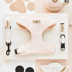Cocopup Adjustable Harness Bundles-Nude Chic Leopard Adjustable Neck Harness, Lead & Collar Bundle