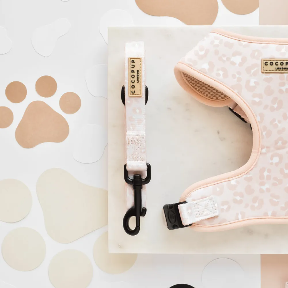 Cocopup Adjustable Harness Bundles-Nude Chic Leopard Adjustable Neck Harness, Lead & Collar Bundle