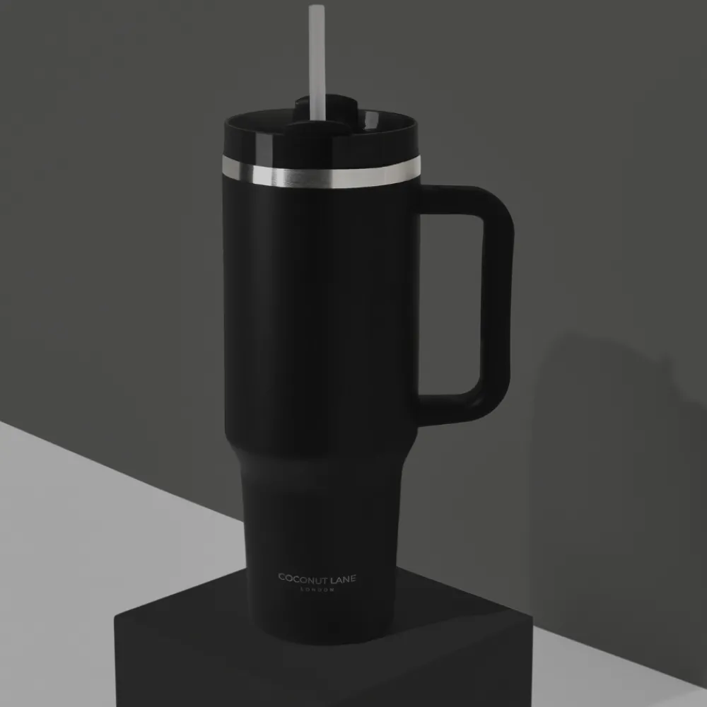 Cocopup Tumblers-Onyx Black Stainless Steel Tumbler - By Coconut Lane