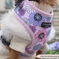 Cocopup Adjustable Neck Harnesses-Pastel Flowers Adjustable Neck HARNESS