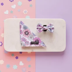 Cocopup Bandanas-Pastel Flowers Bandana