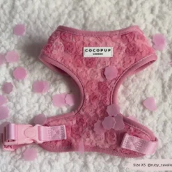 Cocopup Adjustable Neck Harnesses | Special Occassion Harnesses ✨-Peony Pup Adjustable Neck HARNESS
