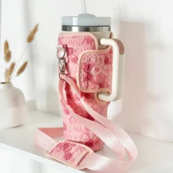 Cocopup Tumbler Carry Cases-Peony Pup Tumbler Carry Case by Coconut Lane