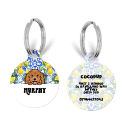 Cocopup Personalised Id Tags-Personalised Dog Cartoon ID Tag - Amalfi Lemon