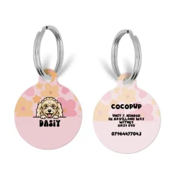 Cocopup Personalised Id Tags-Personalised Dog Cartoon ID Tag - Summer Bloom