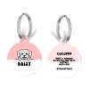 Cocopup Personalised Id Tags-Personalised Dog Cartoon ID Tag - Peach