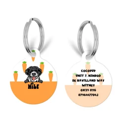 Cocopup Personalised Id Tags-Personalised Dog Cartoon ID Tag - Carrot