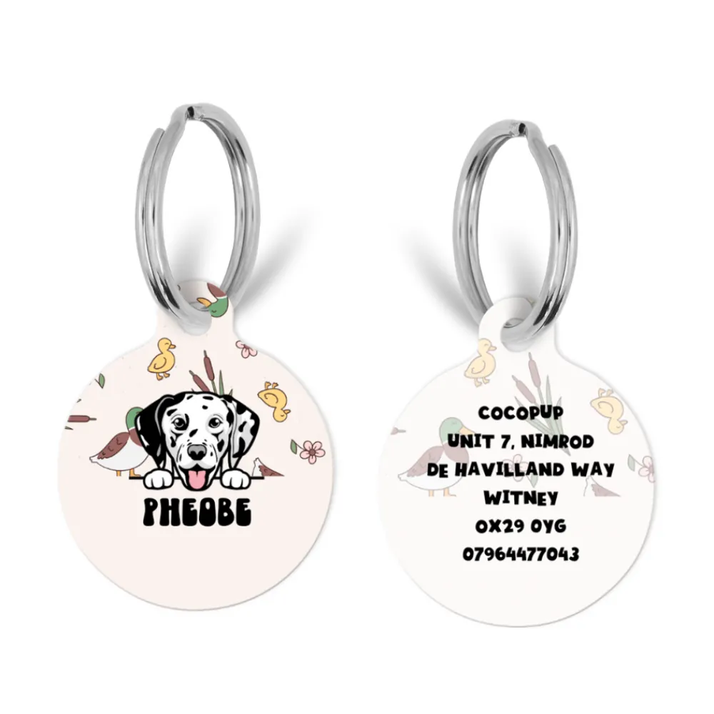 Cocopup Personalised Id Tags-Personalised Dog Cartoon ID Tag - Puddle Pup