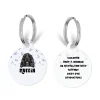 Cocopup Personalised Id Tags-Personalised Dog Cartoon ID Tag - Ditsy Floral Periwinkle