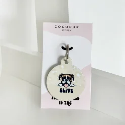 Cocopup Personalised Id Tags-Personalised Dog Cartoon ID Tag - Nude Chic Leopard