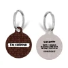Cocopup Personalised Id Tags | Cat Id Tags-Personalised Text ID Tag - Cable Knit Hot Coco