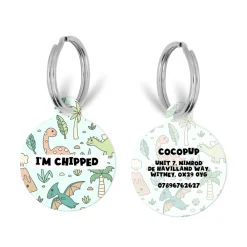 Cocopup Personalised Id Tags | Cat Id Tags-Personalised Text ID Tag - Dinopaws