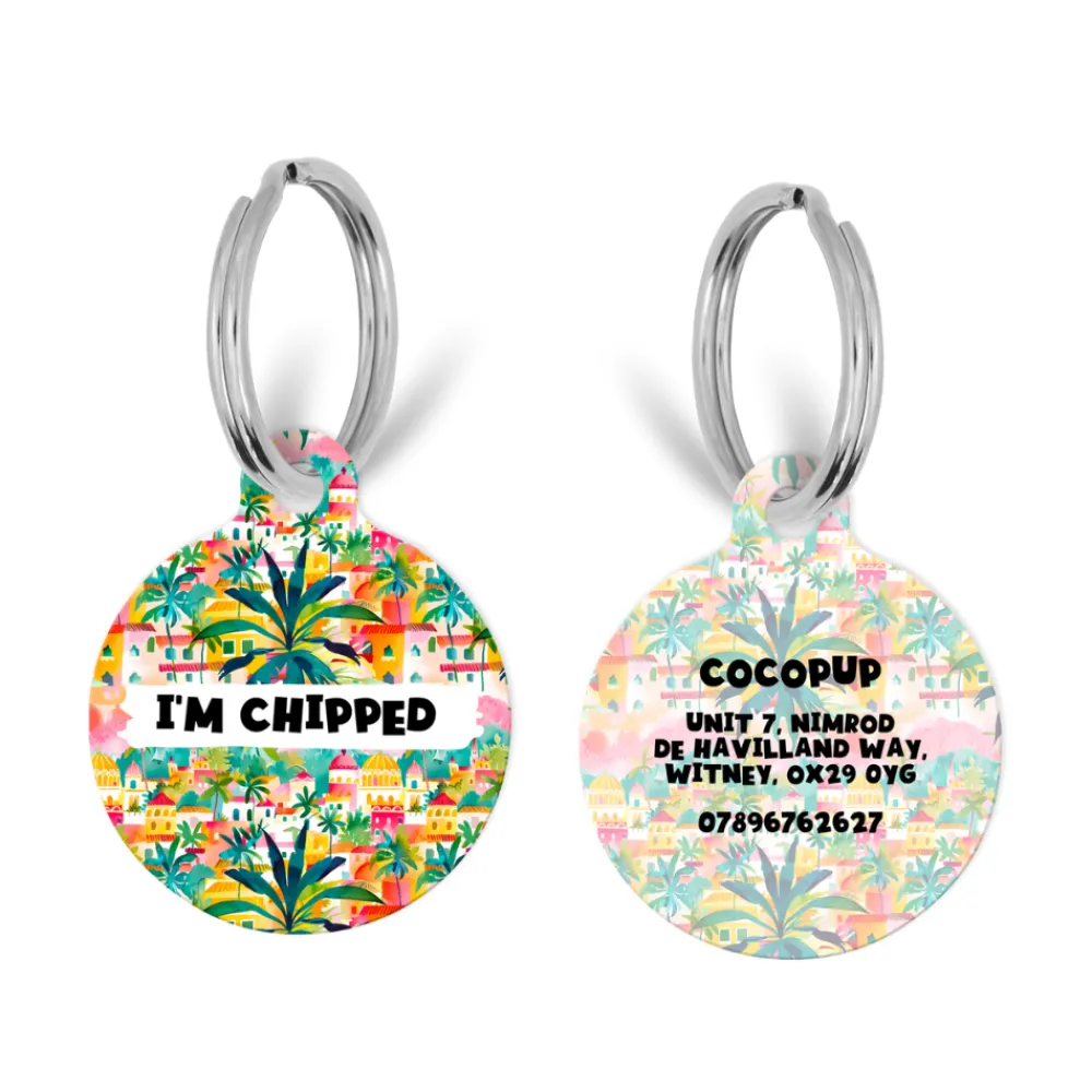Cocopup Personalised Id Tags | Cat Id Tags-Personalised Text ID Tag - Portofino Pup