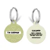 Cocopup Personalised Id Tags | Cat Id Tags-Personalised Text ID Tag - Sage Heart