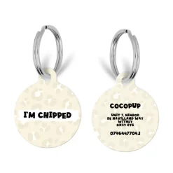 Cocopup Personalised Id Tags | Cat Id Tags-Personalised Text ID Tag - Nude Chic Leopard