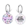 Cocopup Personalised Id Tags-Personalised Text ID Tag - Pastel Flowers