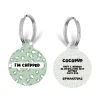 Cocopup Personalised Id Tags-Personalised Text ID Tag - Sage Leopard