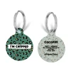Cocopup Personalised Id Tags-Personalised Text ID Tag - Khaki Leopard