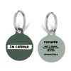 Cocopup Personalised Id Tags-Personalised Text ID Tag - Khaki