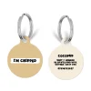 Cocopup Personalised Id Tags | Cat Id Tags-Personalised Text ID Tag - Beige