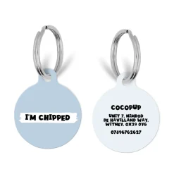 Cocopup Personalised Id Tags | Cat Id Tags-Personalised Text ID Tag - Blue