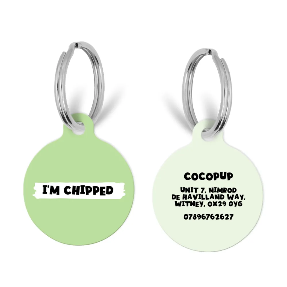 Cocopup Personalised Id Tags | Cat Id Tags-Personalised Text ID Tag - Green