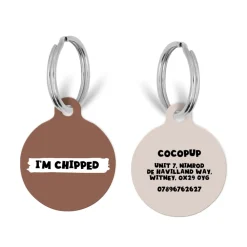 Cocopup Personalised Id Tags | Cat Id Tags-Personalised Text ID Tag - Brown