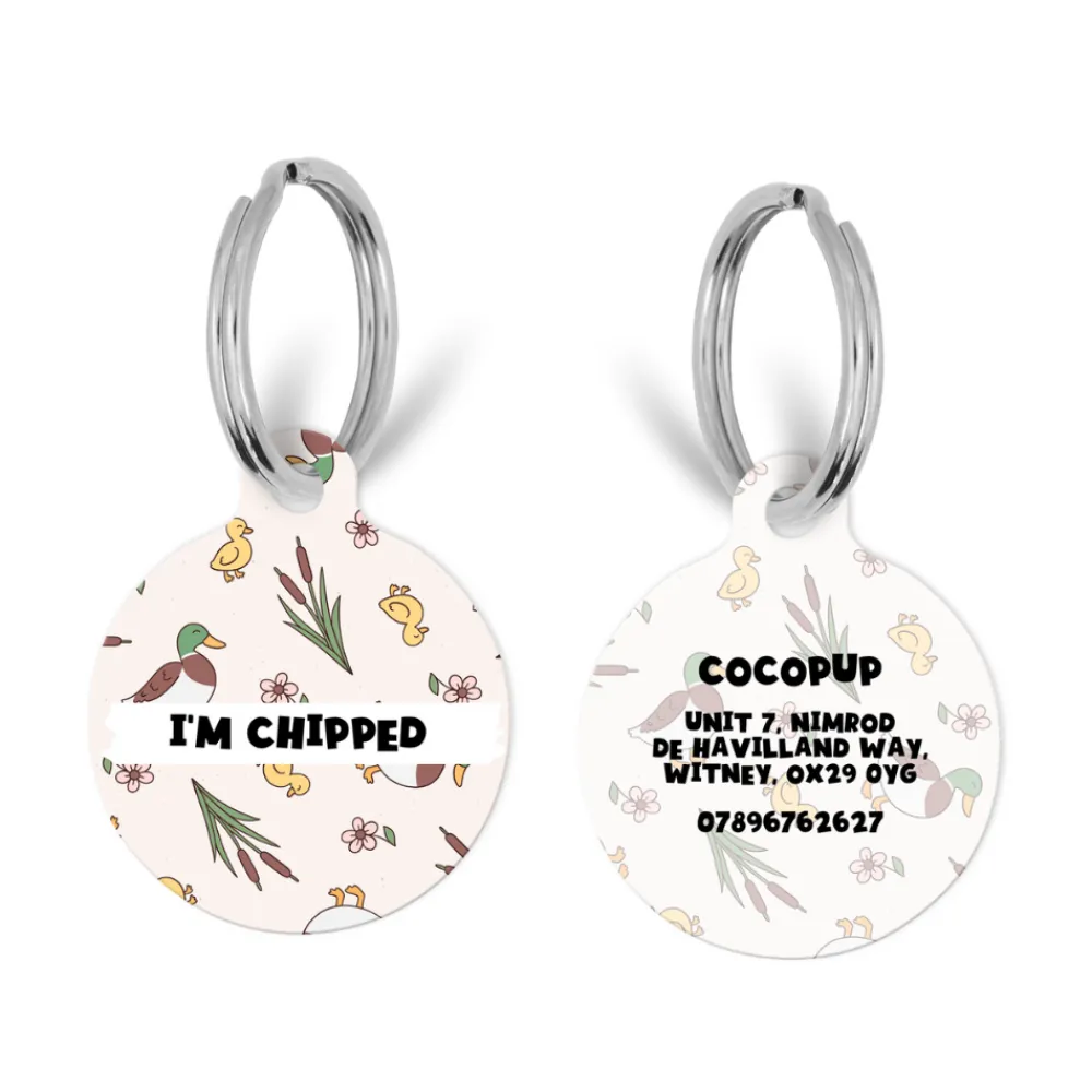 Cocopup Personalised Id Tags | Cat Id Tags-Personalised Text ID Tag - Puddle Pup