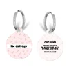 Cocopup Personalised Id Tags | Cat Id Tags-Personalised Text ID Tag - Ditsy Floral Pink