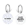 Cocopup Personalised Id Tags | Cat Id Tags-Personalised Text ID Tag - Ditsy Floral Periwinkle