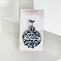 Cocopup Personalised Id Tags-Personalised Text ID Tag - Black Leopard