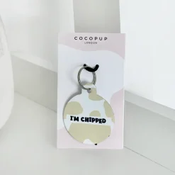 Cocopup Personalised Id Tags-Personalised Text ID Tag - Nude Cow