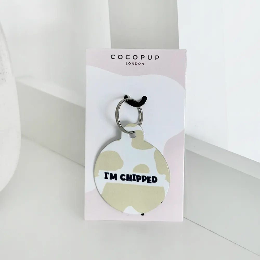 Cocopup Personalised Id Tags-Personalised Text ID Tag - Nude Cow