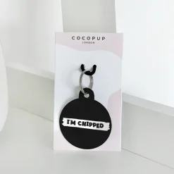 Cocopup Personalised Id Tags-Personalised Text ID Tag - Black