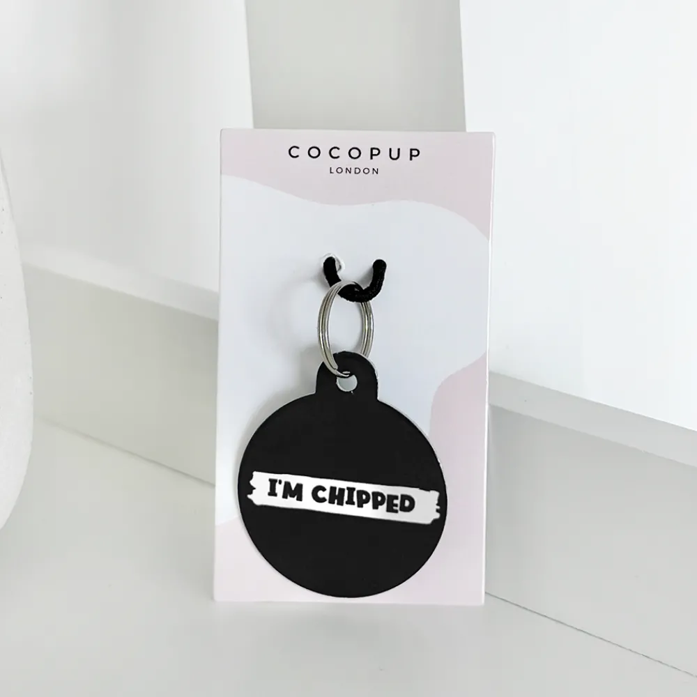 Cocopup Personalised Id Tags-Personalised Text ID Tag - Black