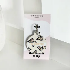 Cocopup Personalised Id Tags-Personalised Text ID Tag - Boujee Butterfly