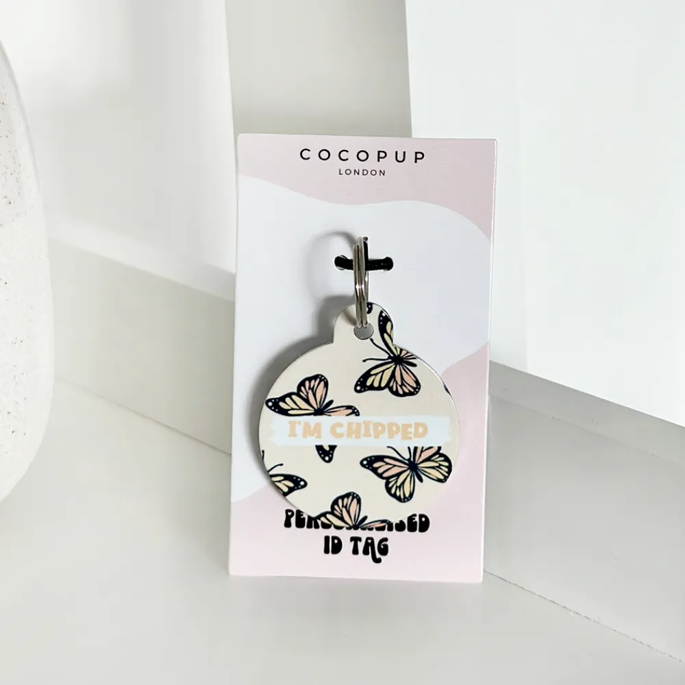 Cocopup Personalised Id Tags-Personalised Text ID Tag - Boujee Butterfly