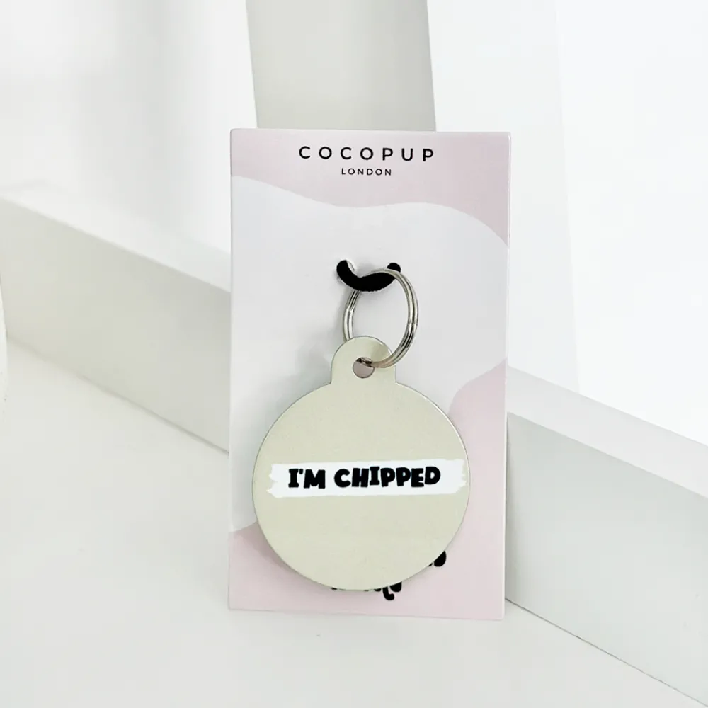 Cocopup Personalised Id Tags-Personalised Text ID Tag - Nude