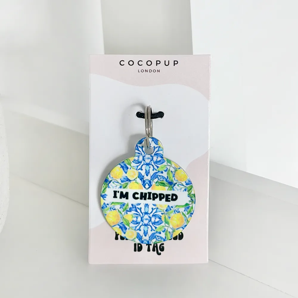 Cocopup Personalised Id Tags | Cat Id Tags-Personalised Text ID Tag - Amalfi Lemon