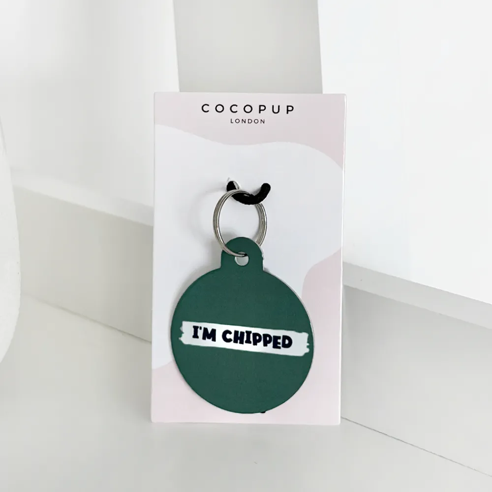 Cocopup Personalised Id Tags-Personalised Text ID Tag - Khaki