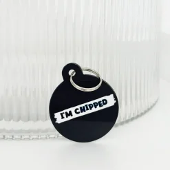 Cocopup Personalised Id Tags-Personalised Text ID Tag - Black