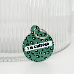Cocopup Personalised Id Tags-Personalised Text ID Tag - Khaki Leopard