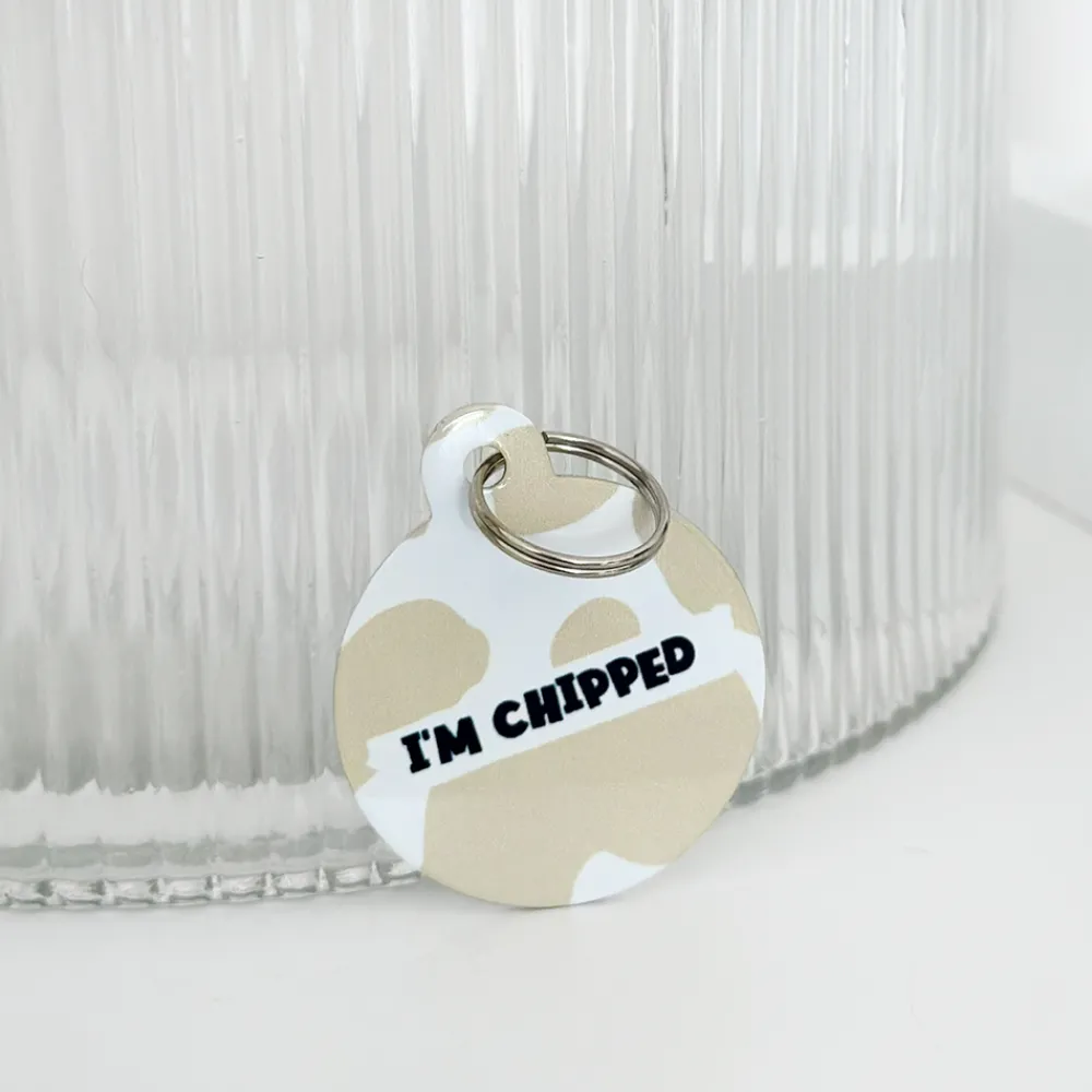 Cocopup Personalised Id Tags-Personalised Text ID Tag - Nude Cow