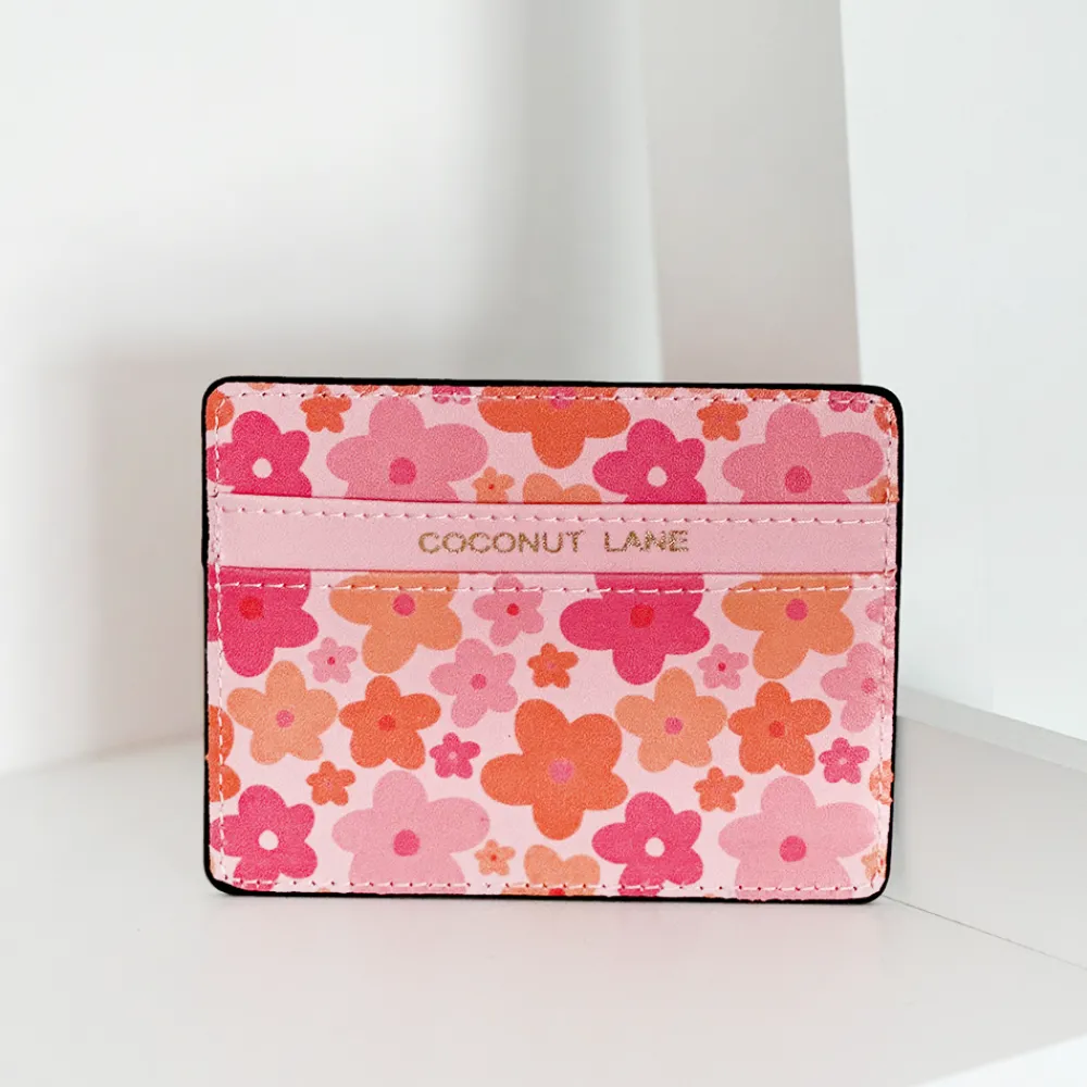 Cocopup Card Holders-Pink & Orange Bloom Card Holder by Coconut Lane